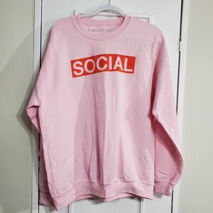 Social Girls Women sweatshirt,‎ pink-orange. Size L. SKU# A-112